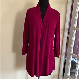 Elegant Fuchsia Open Front Cardigan